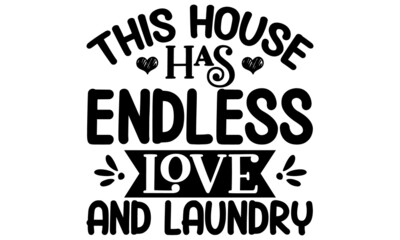 Obraz premium Hand drawn typography poster, Conceptual handwritten phrase Home and Family hand lettered calligraphic design, Housework quote