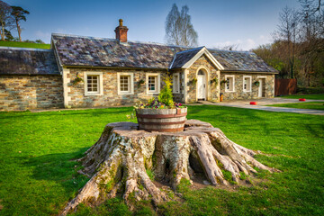 Traditional cottage house in Killarney National Park, Ireland