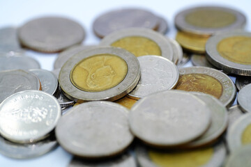 Thai baht and coins