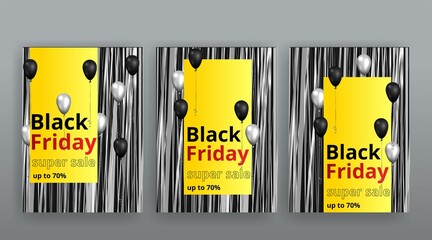 Black Friday luxury concept, Super Sale promo Xmas background.