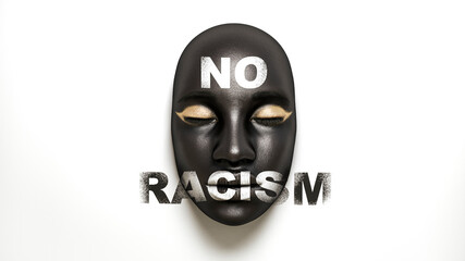 No racism concept 3d image