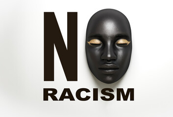 No racism concept 3d image