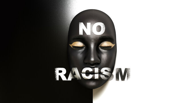 No racism concept 3d image