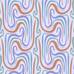 Seamless background with abstract streaks and brushstrokes of different colors.