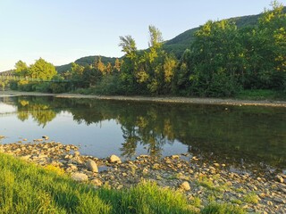 autumn landscape with lake