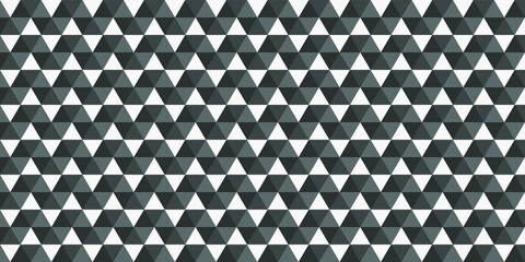 Gray triangles, geometric pattern background. Dark black horizontal backdrop. Modern abstract luxury texture. Vector EPS 10.