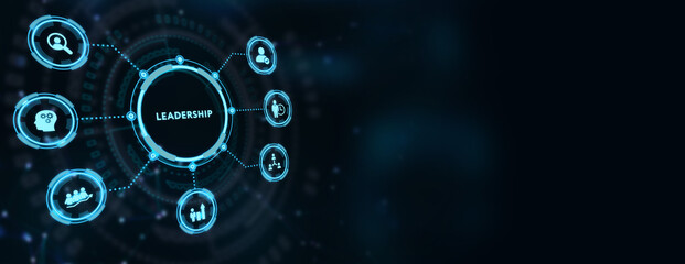 Business, Technology, Internet and network concept. Leadership business management.  3d illustration