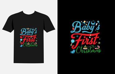 Christmas typography T shirt design vector file