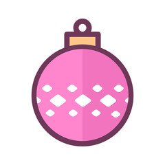 Christmas ball icon. Holidays celebration and decoration