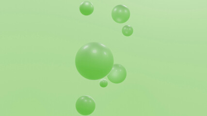 water drops on green background