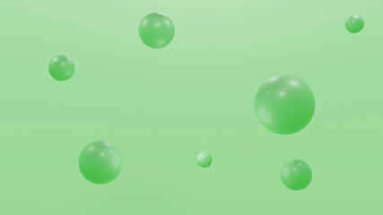 water drops on green background