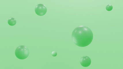 water drops on green background
