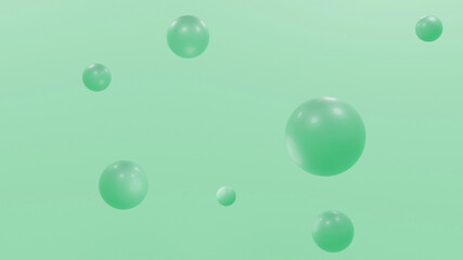 water drops on green