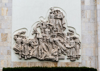 Details from the building of Romanian Athenaeum (Ateneul Roman) concert hall