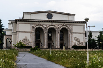 Fototapeta na wymiar Romanian Athenaeum (Ateneul Roman) concert hall, Bucharest, Romania.