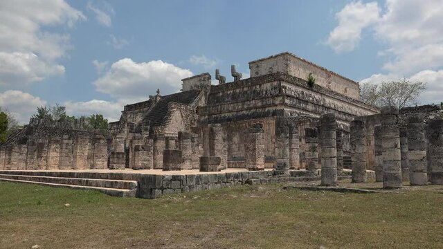 Temple of the Warriors in Chichen Itza. Yucatan, Mexico