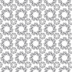 seamless pattern of different abstract round elements