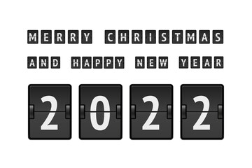 Countdown to Christmas flip number advent calendar vector