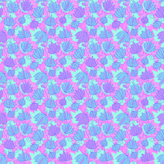 Seamless hand drawn floral cute pattern for textie, texture, wrapping