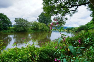 Blick auf den Fluss Weser in Niedersachsen