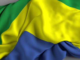 The flag of Gabon, the Gabonese Republic