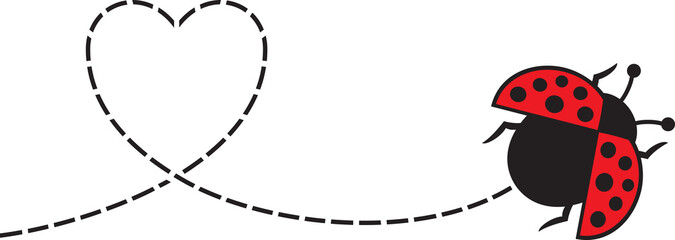 Ladybug and heart color design