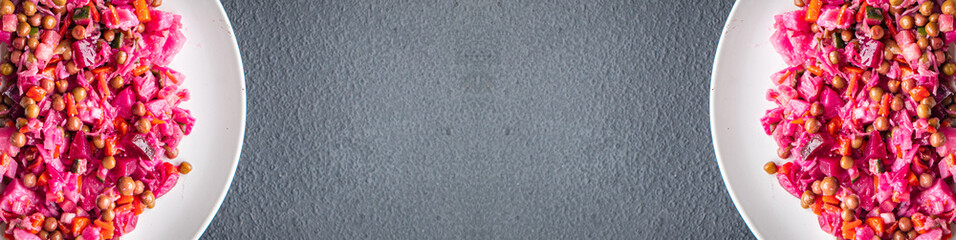 salad beetroot beet vegetables vinaigrette meal snack on the table copy space food background rustic veggie vegan or vegetarian food