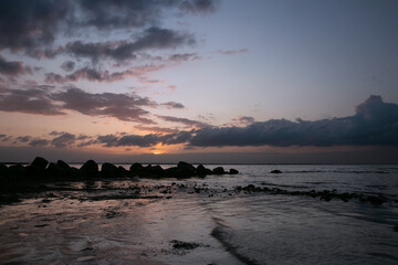 Fototapeta na wymiar scenic coastal landscape at sunset