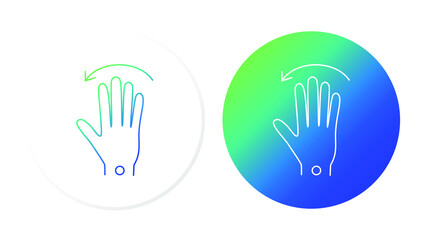 Carpal tunnel syndrome, two icons, tilt of the palm to the left and right