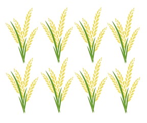 Rice plant logo. grain icon. rice plant vector. Vector design illustration.