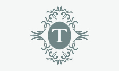 Elegant monogram with alphabet letter T. Logo icon for business. Exquisite corporate branding and design for luxury goods and company