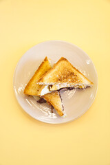 sandwich on a white plate