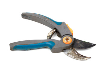 Garden pruner on a white background
