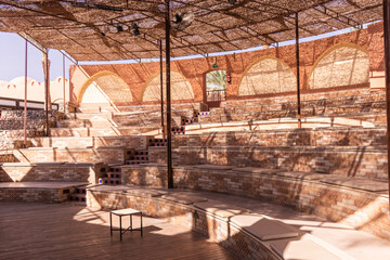 Hall for meetings, watching movies in the open air under the roof of the vine