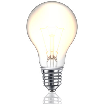 realistic bulb isolated on white background. vector illustration.