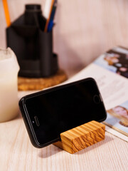 phone on a stand