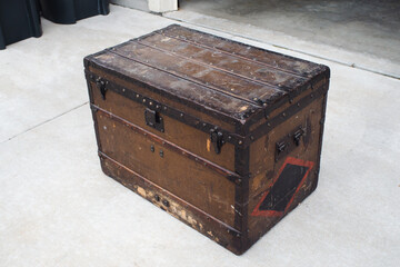 a wooden chest