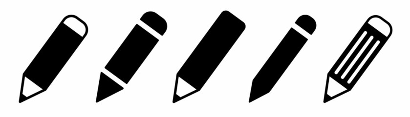 Pencil icon set. Pen icon. Symbol set pen. Edit icon vector. Vector illustration.