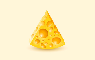 Cheese organic icon, food object white background. Vector