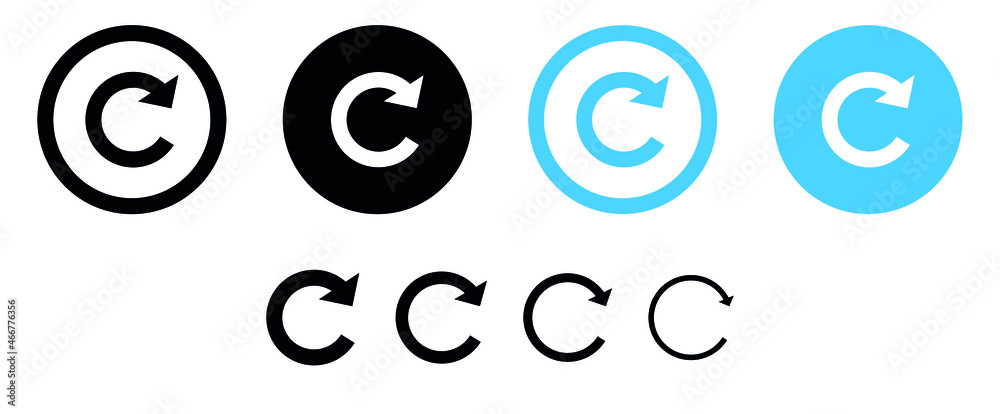 Poster rotate arrow icon, Round circle reload symbol, Rotating arrows icons, Refresh, recycle, Recycling icon button in filled, thin line, outline and stroke style for apps and website