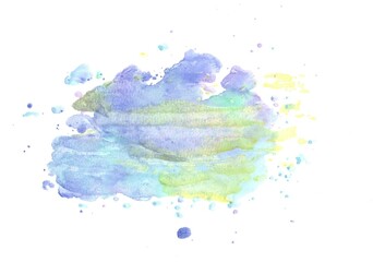 Watercolor texture of stains on white background