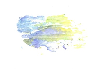 Watercolor texture of stains on white background