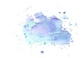 Watercolor texture of stains on white background