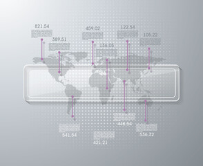 Timeline infographic template with world map and step options design for  marketing, presentation, workflow layout, diagram, annual report, web design.