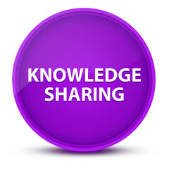 Knowledge Sharing luxurious glossy purple round button abstract