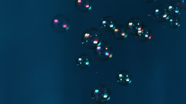 Phantom high speed shooting soap bubbles fly