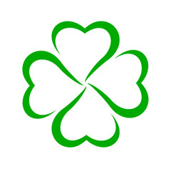 Four leaf clover isolated