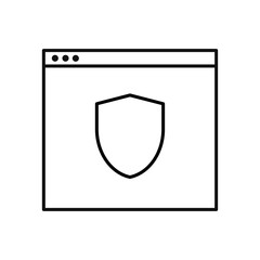 Secure website Icon. Vector flat design