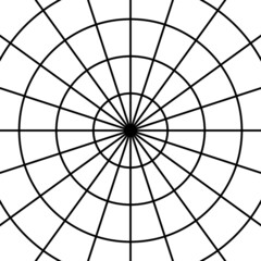 Naklejka premium Circle vector background. White and black circle. Circle symbol. Abstract tunnel. Radar background. White and black background.