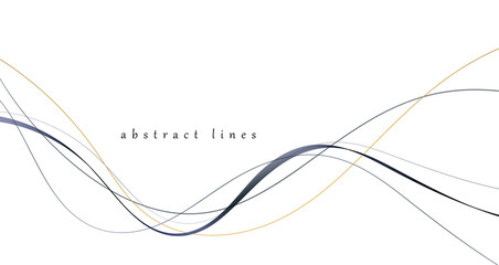 Vector abstract colorful flowing wave lines. Design element for wedding invitation, greeting card